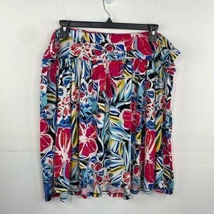Lane Bryant Floral Print Pull On Mini Skirt size 22/24 plus size